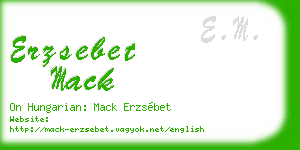 erzsebet mack business card